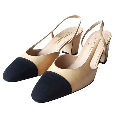 chanel green slingbacks|chanel slingback beige and black.